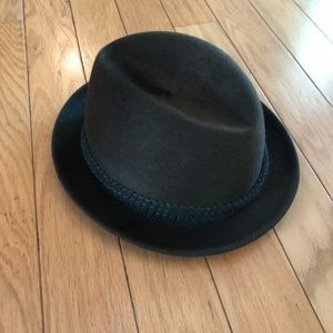 Classic Wool Felt Brown Fedora Men's Hat